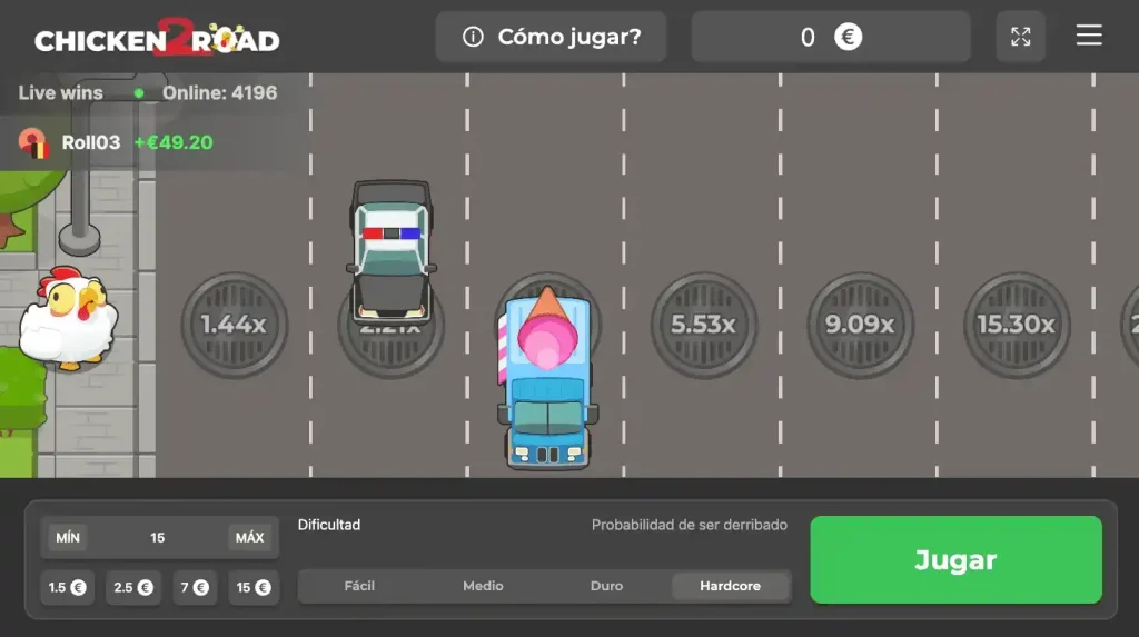 Экран вознаграждения в игре Chicken Road